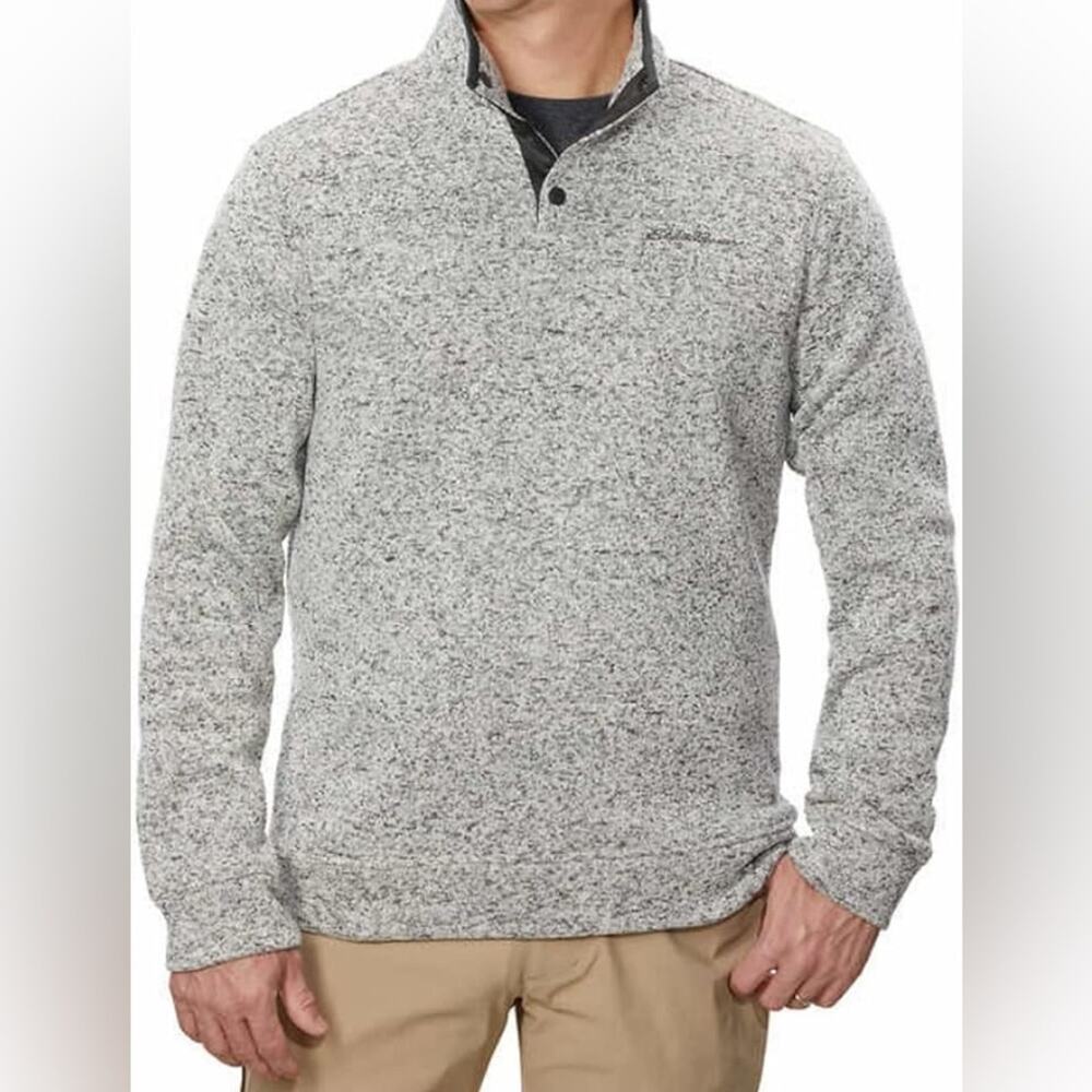 Eddie Bauer Men's Radiator Fleece Quarter Snap Mock Pullover Size XL